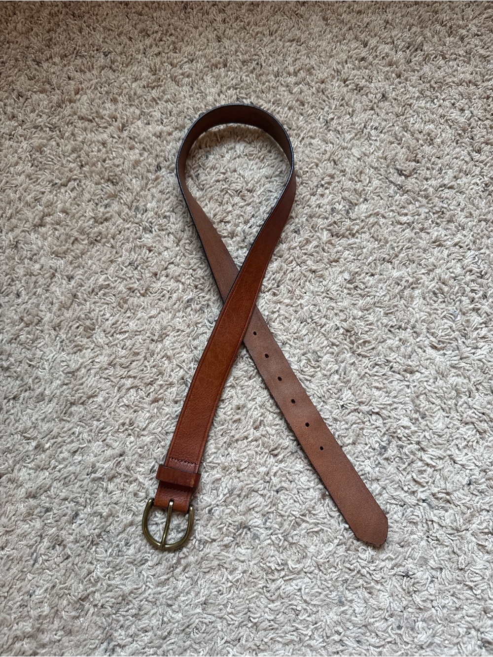 Madewell brand brown leather belt